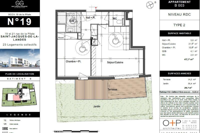Appartement T2 en location à SAINT-JACQUES DE LA LANDE (GES04310056-610) - Photo 5