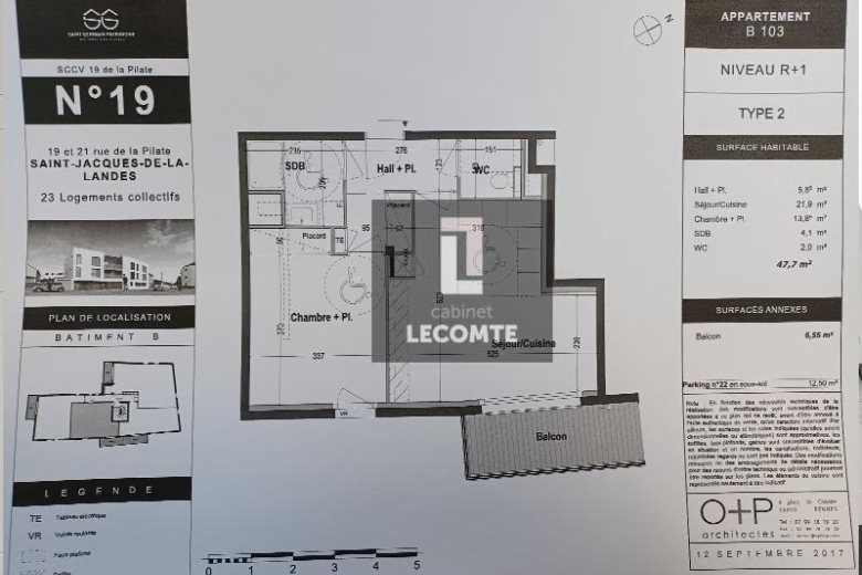 Appartement T2 en location à SAINT-JACQUES DE LA LANDE (GES04310060-610) - Photo 8